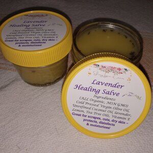 Organic Non GMO Nourishing Skin Salve - LAVENDER & LEMON